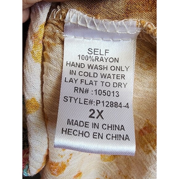 Savanna Jane Embroidered Boho Blouse Size 2X Hippie Loose Fit - Picture 8 of 8